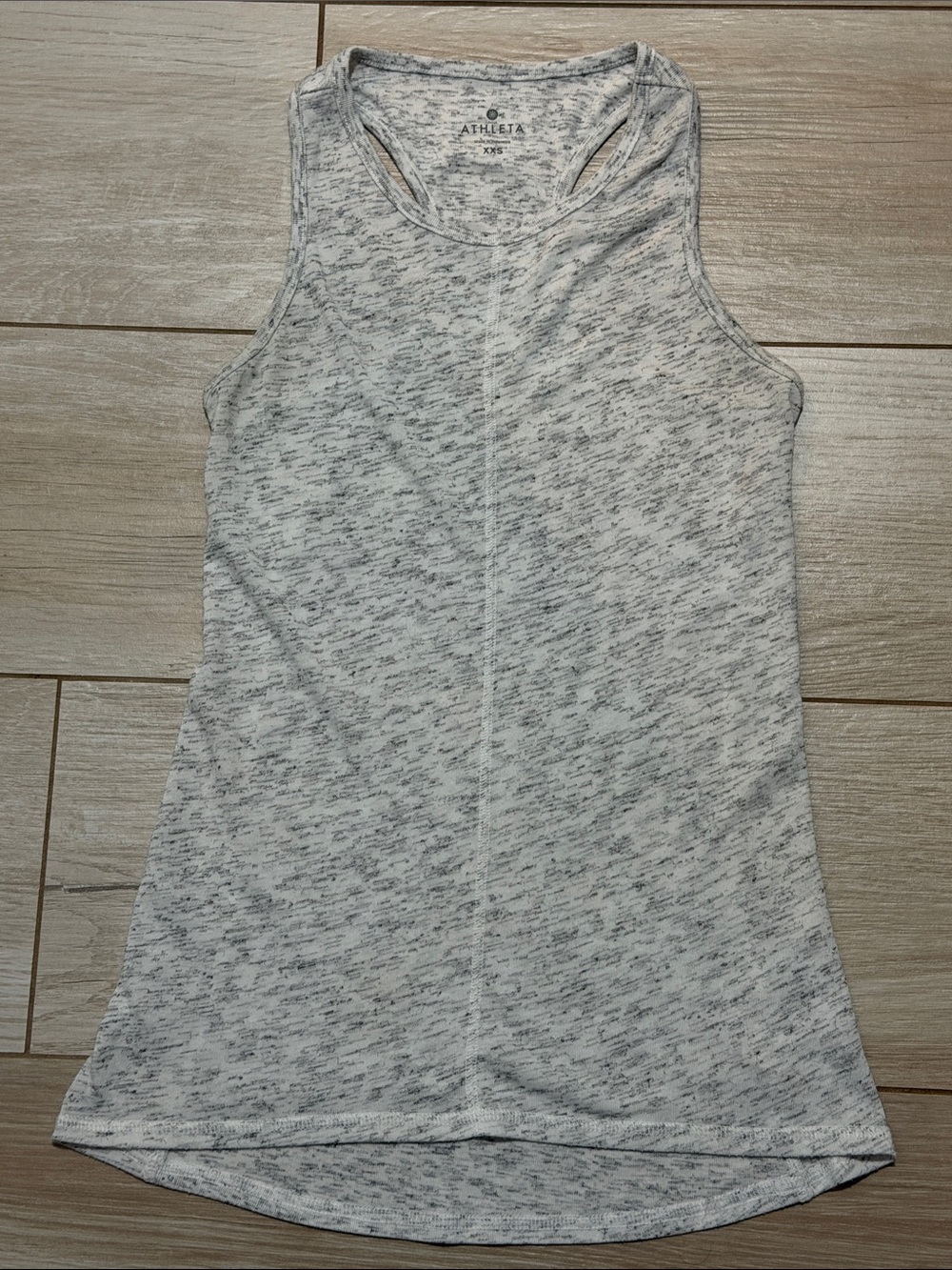 Athleta Space Dye Racerback Tank Top Gray XXS Athletic Workout Yoga Athleisure